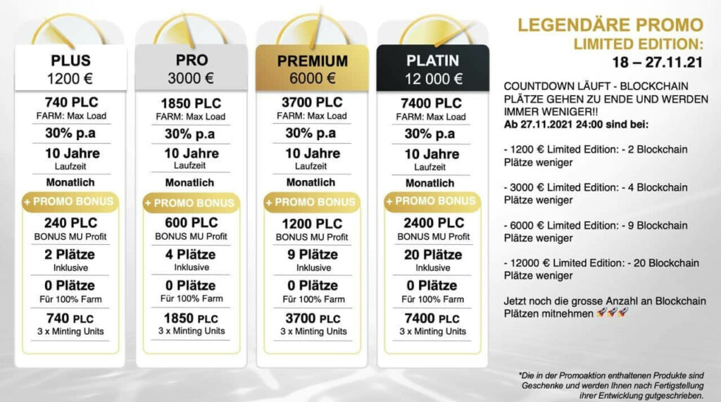 Platincoin Limited edition