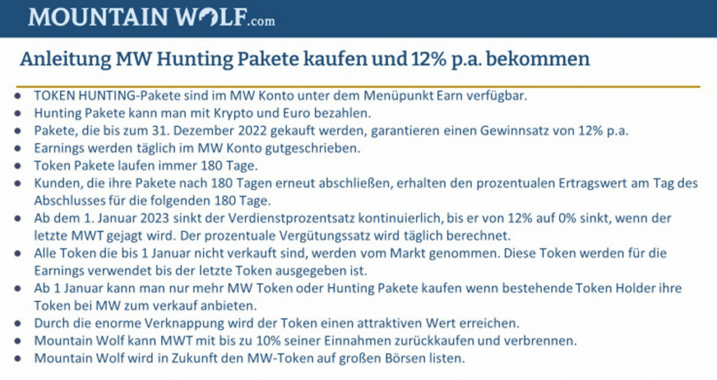 Mountainwolf Huntingpakete